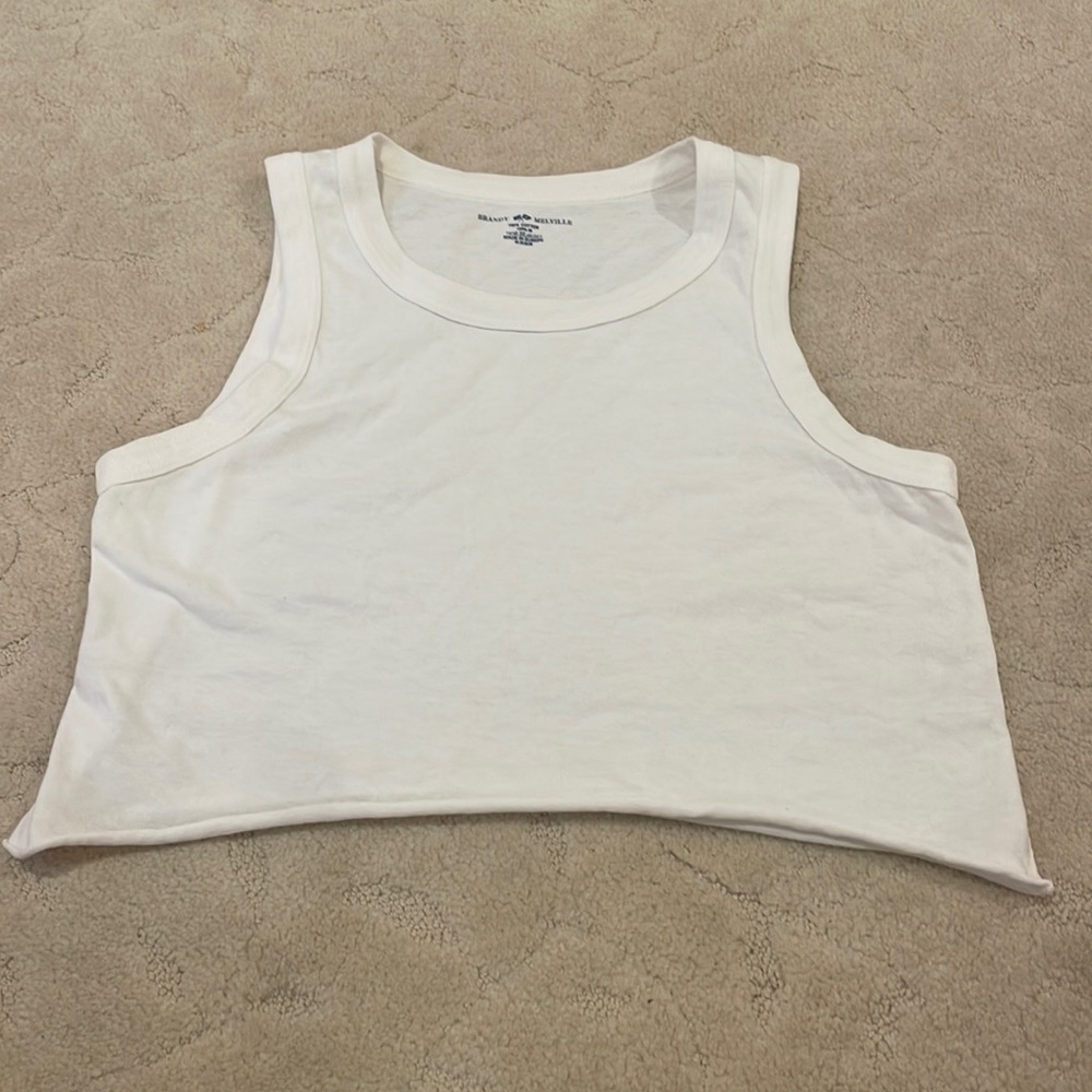 Brandy Melville White Cropped Tank